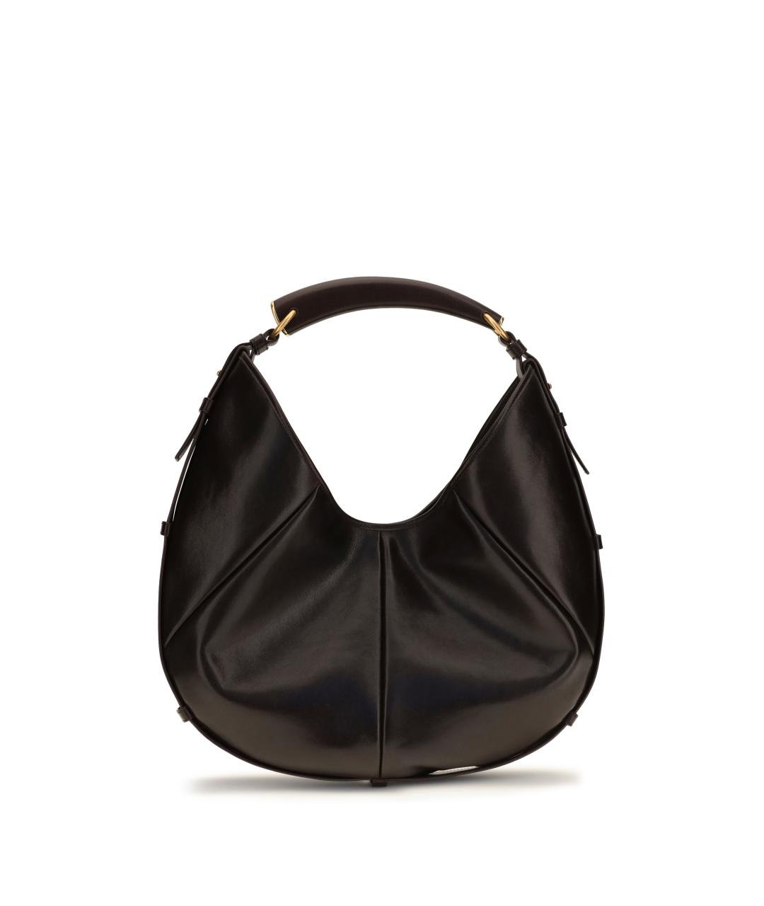 SAINT LAURENT Черная кожаная сумка с короткими ручками, фото 1