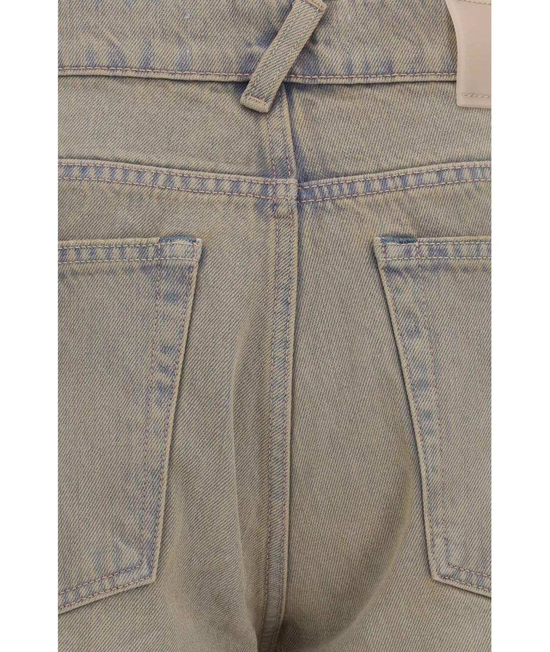OUR LEGACY Бежевые хлопковые прямые джинсы, фото 3