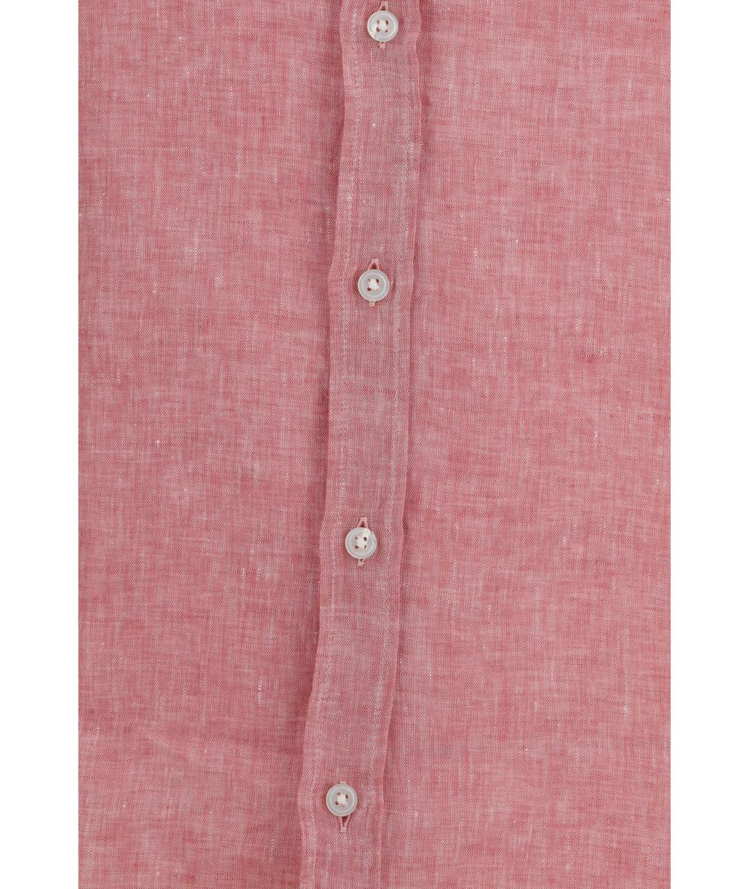HUGO BOSS Коралловая льняная кэжуал рубашка, фото 3