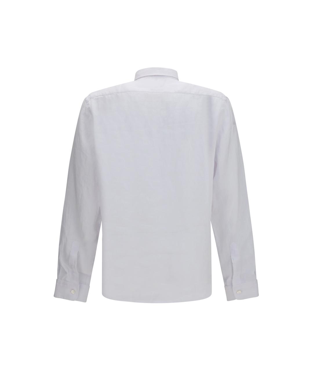 HUGO BOSS Белая льняная классическая рубашка, фото 2