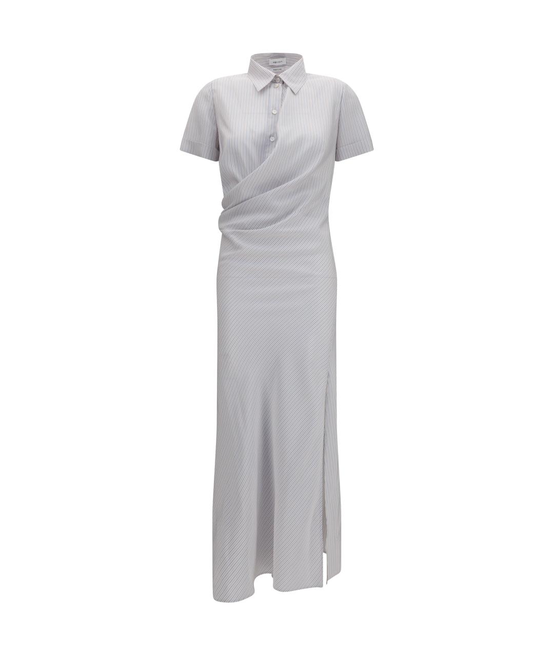 ALEXANDER MCQUEEN Белое шелковое повседневное платье, фото 1