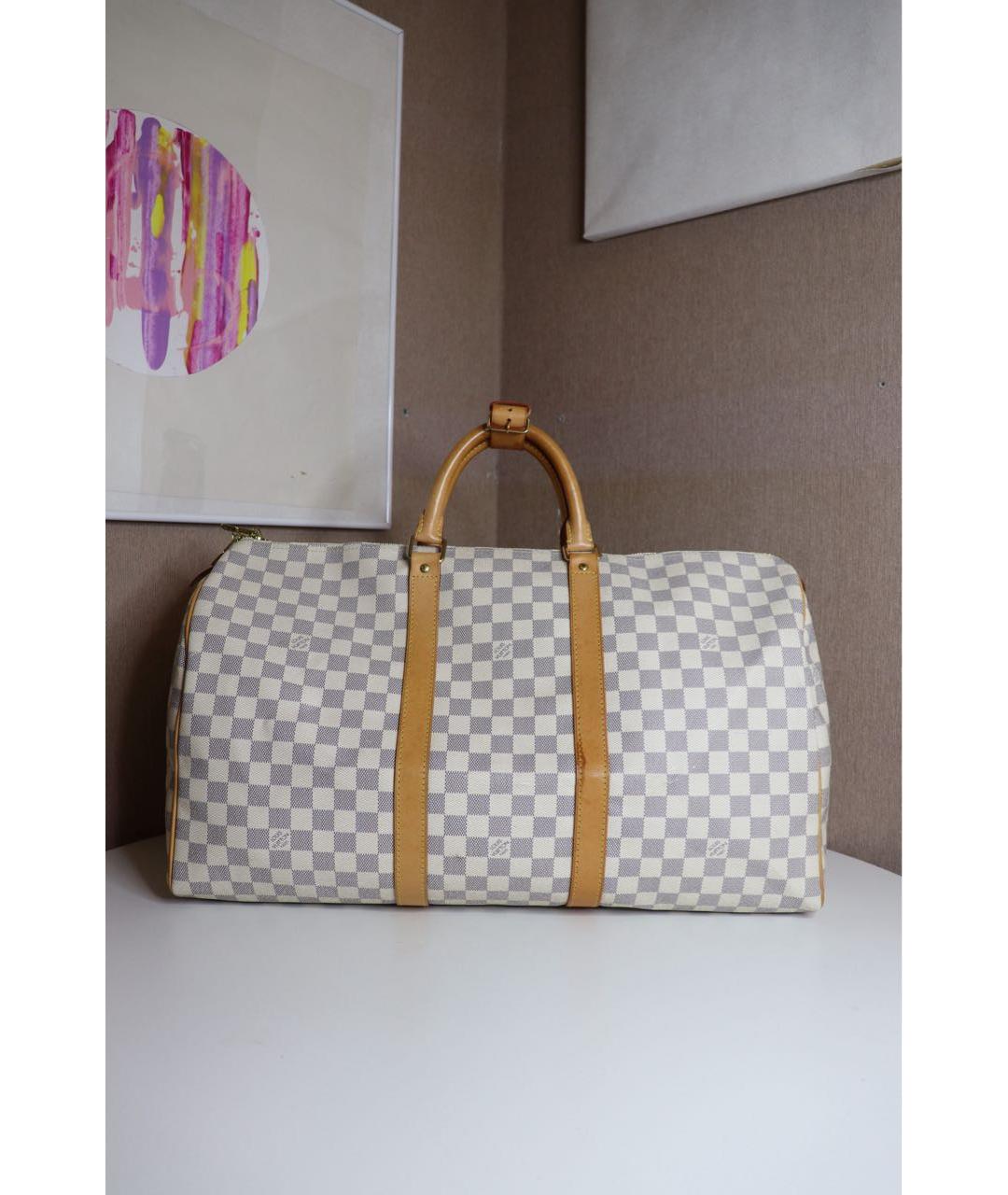 LOUIS VUITTON Белая дорожная/спортивная сумка, фото 3