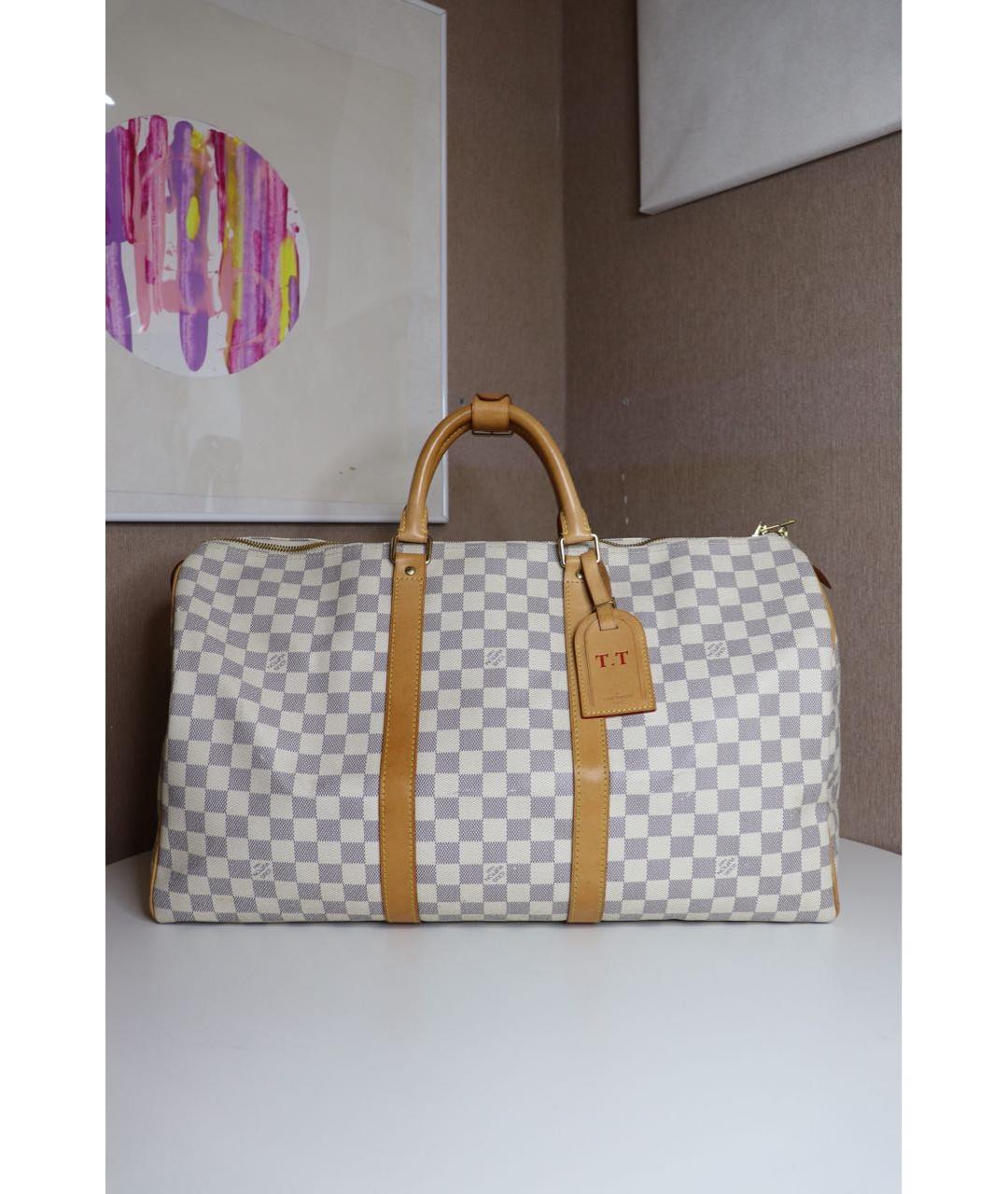 LOUIS VUITTON Белая дорожная/спортивная сумка, фото 9