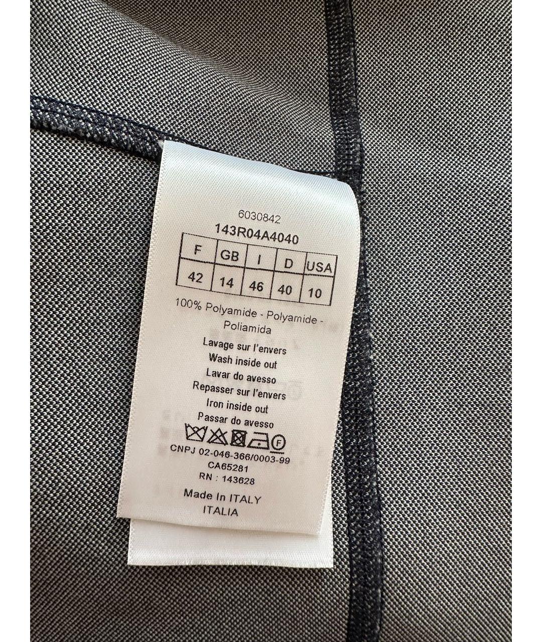 CHRISTIAN DIOR Темно-синее полиамидовое повседневное платье, фото 4