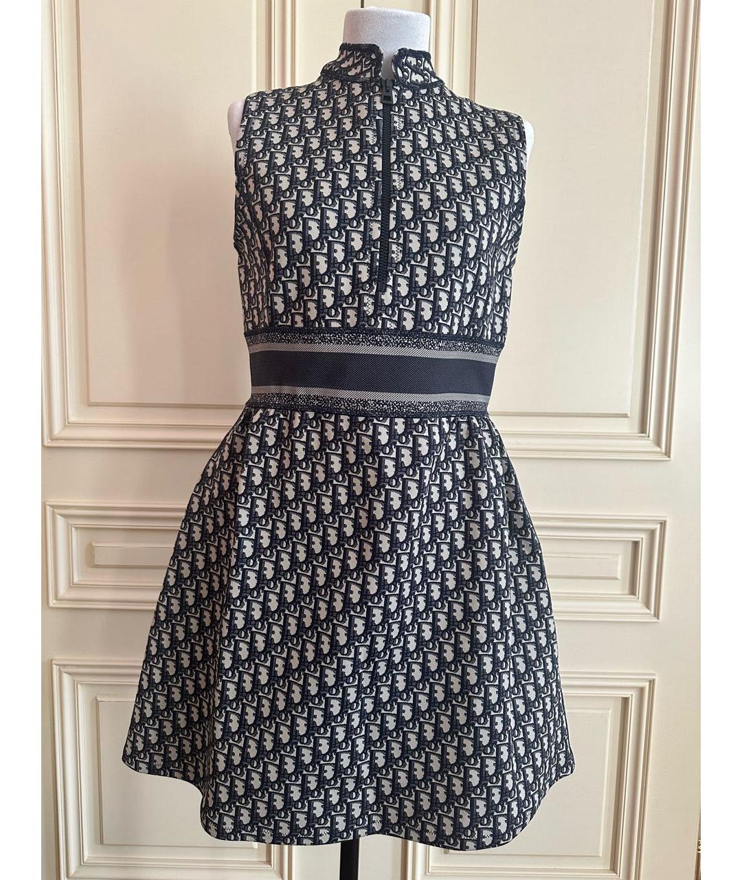 CHRISTIAN DIOR Темно-синее полиамидовое повседневное платье, фото 5