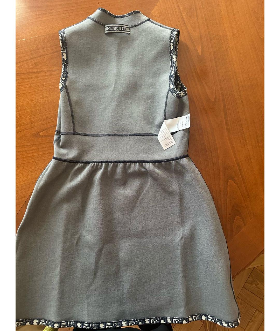 CHRISTIAN DIOR Темно-синее полиамидовое повседневное платье, фото 3