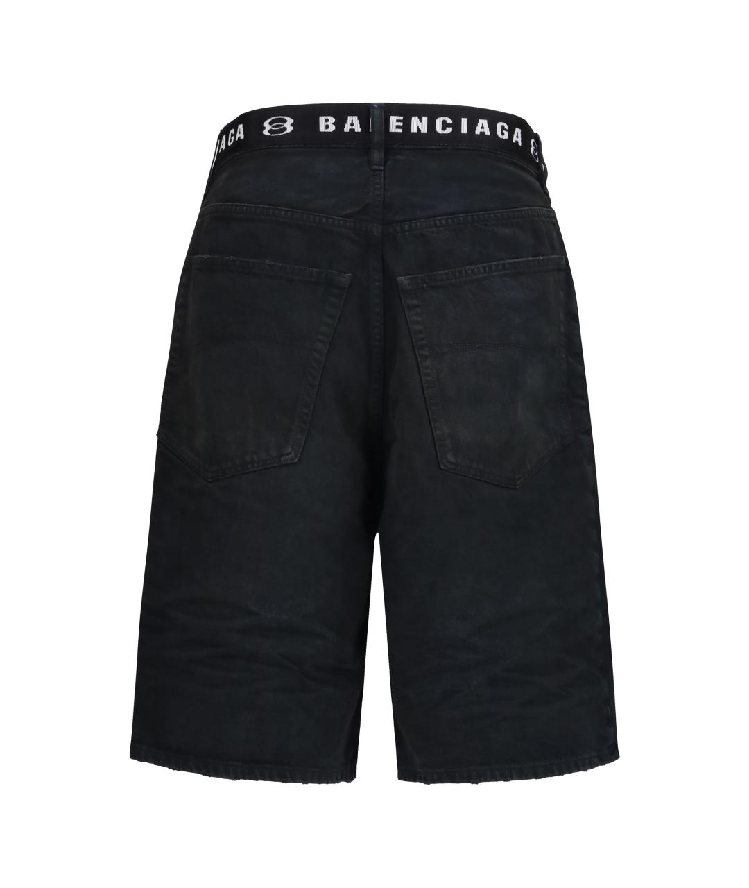 BALENCIAGA Черные хлопковые шорты, фото 2
