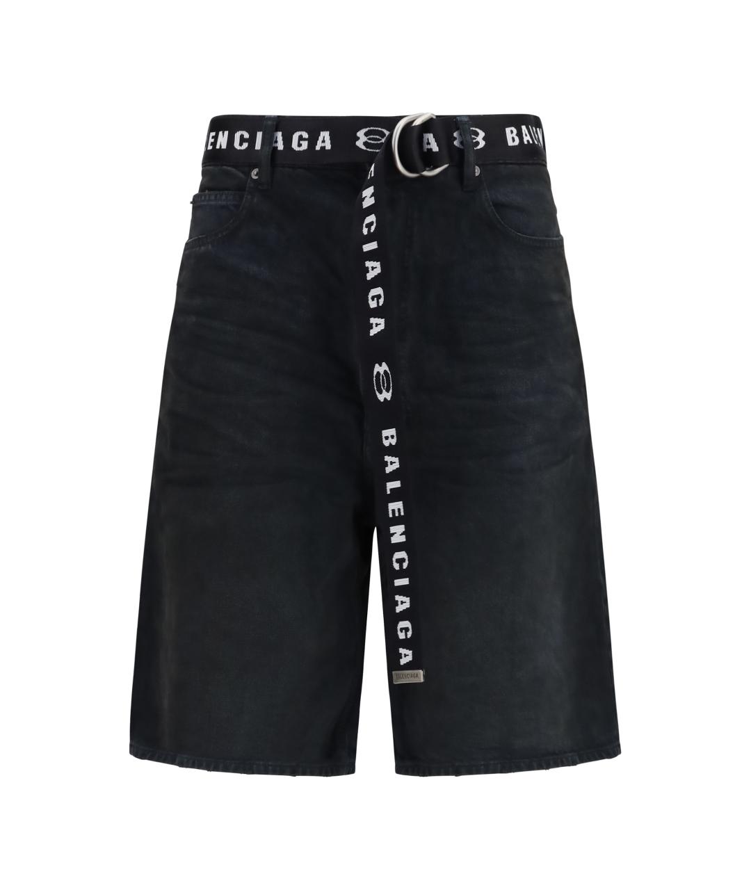 BALENCIAGA Черные хлопковые шорты, фото 1