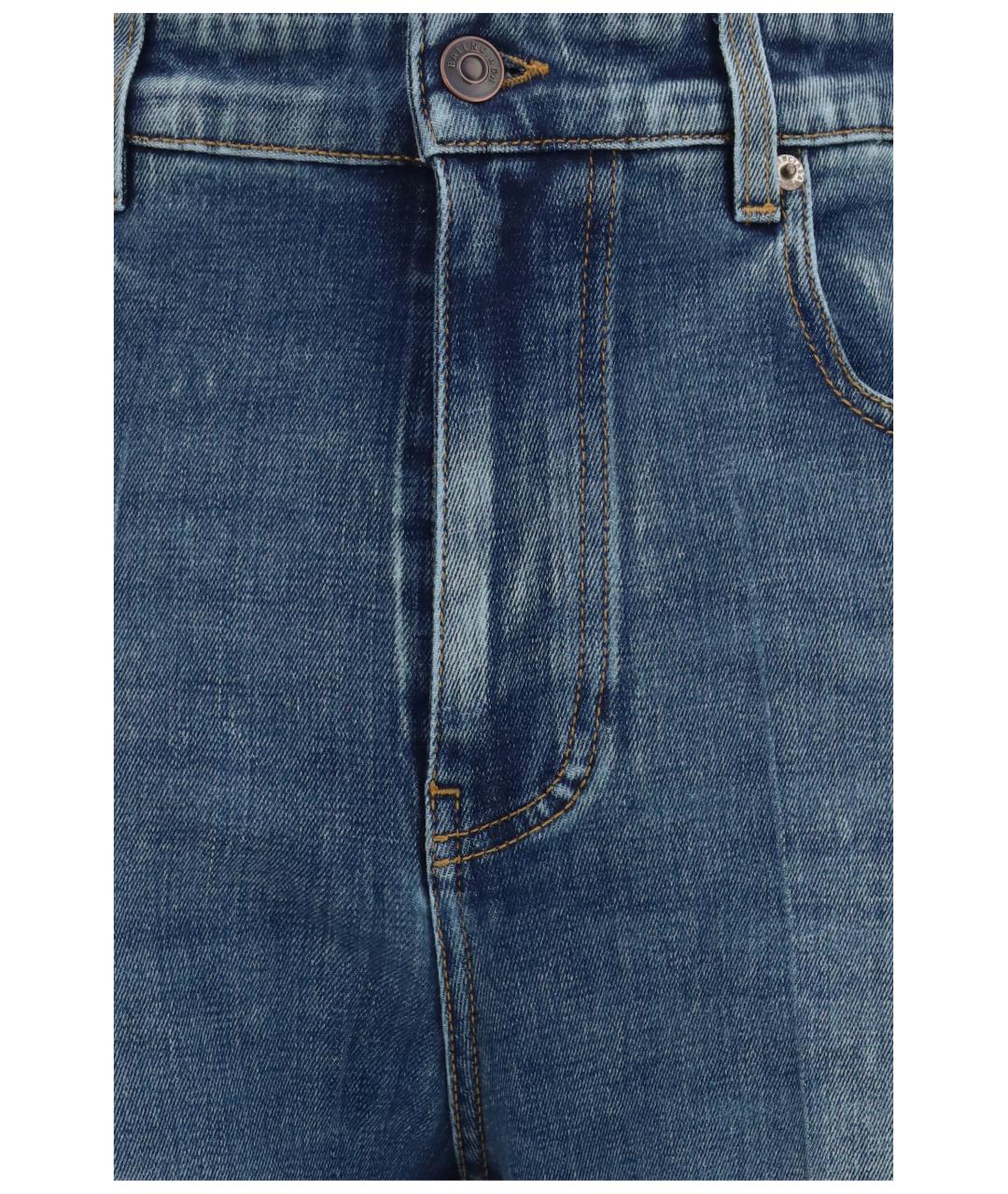 BALENCIAGA Синие хлопковые джинсы слим, фото 3