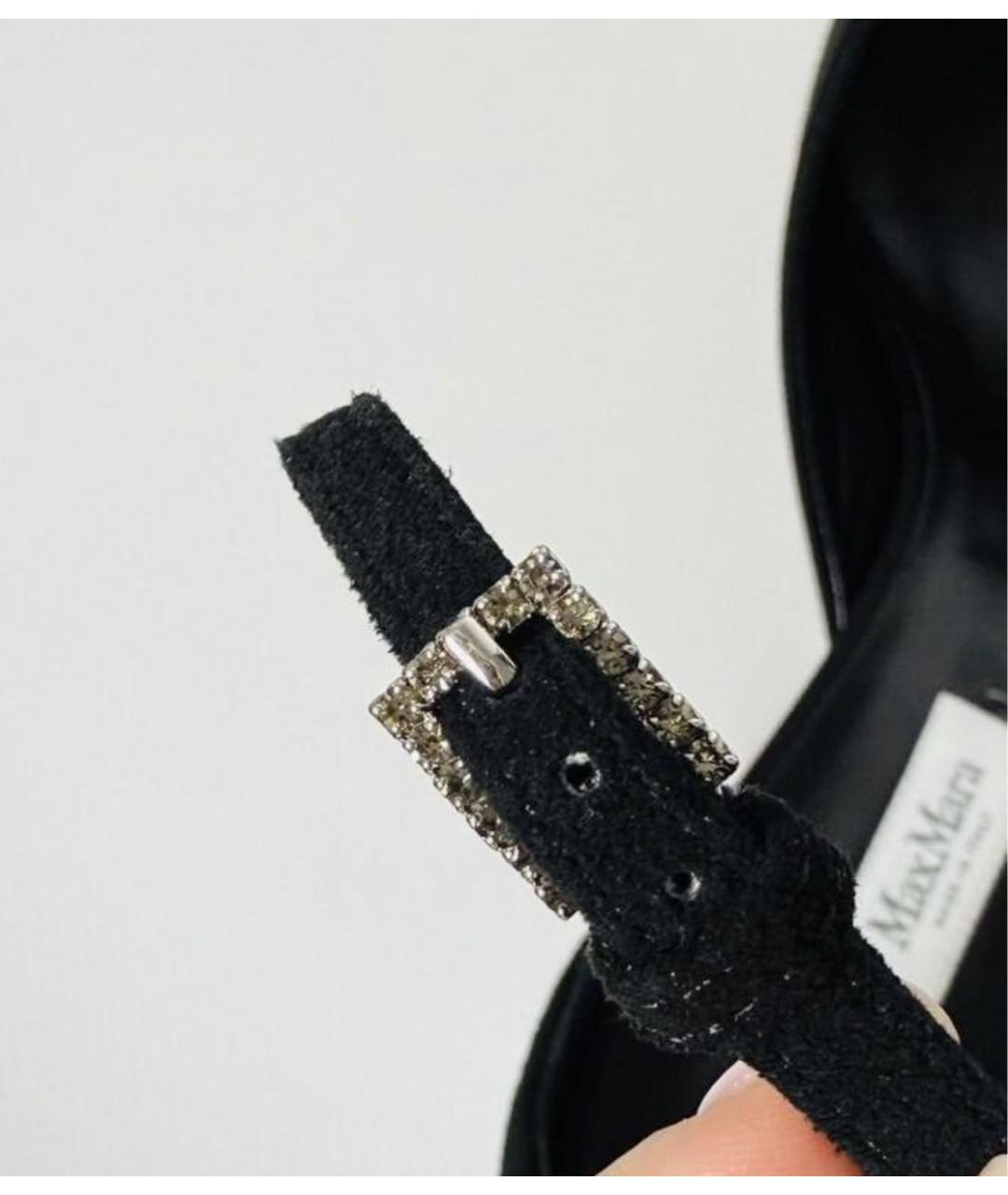 MAX MARA Черные замшевые туфли, фото 5