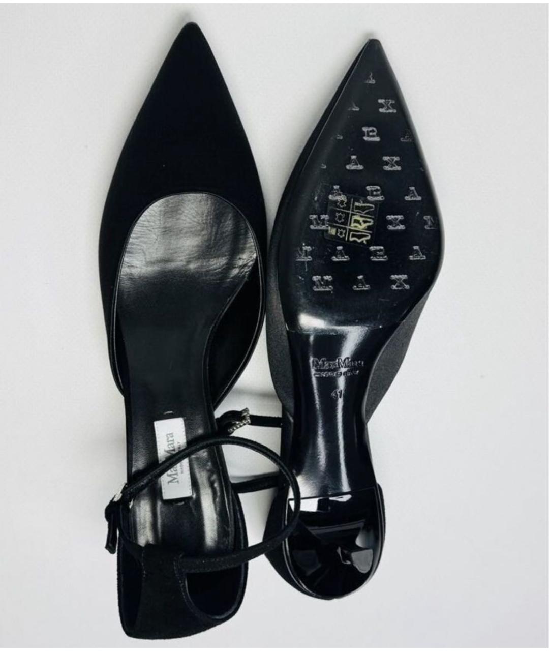 MAX MARA Черные замшевые туфли, фото 7