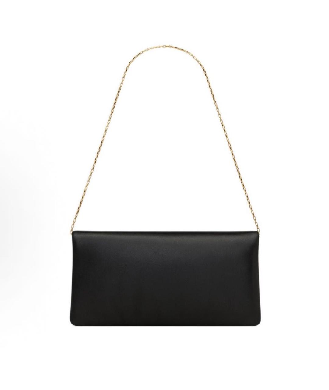 SAINT LAURENT Черная кожаная сумка через плечо, фото 5