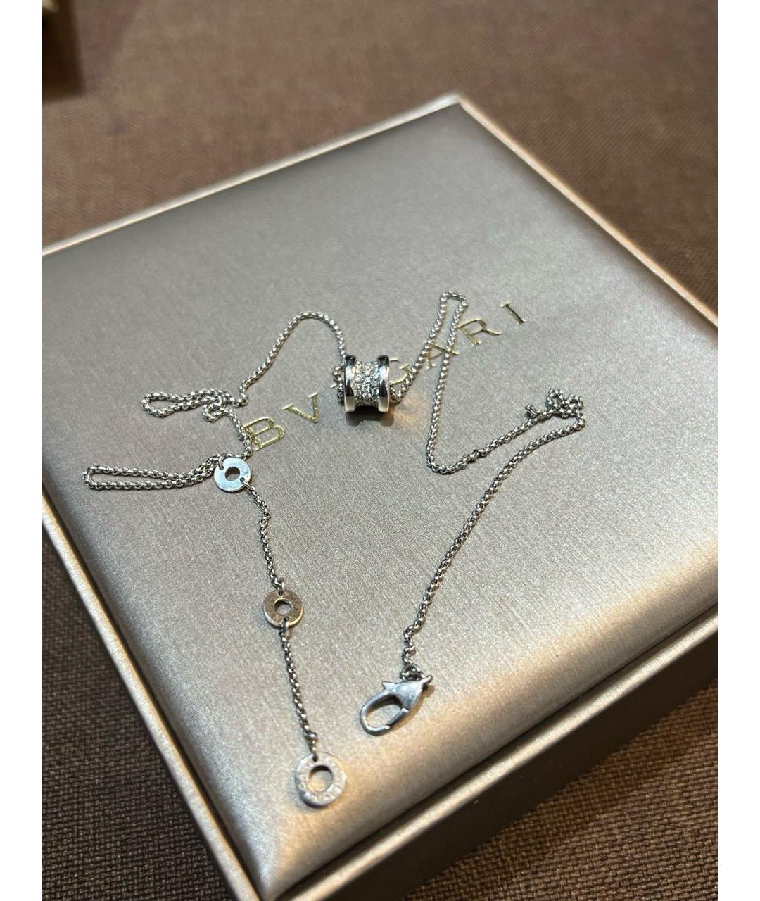 BVLGARI Серебряное колье из белого золота, фото 7