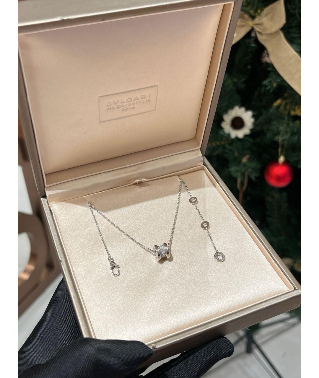 BVLGARI Серебряное колье из белого золота, фото 2