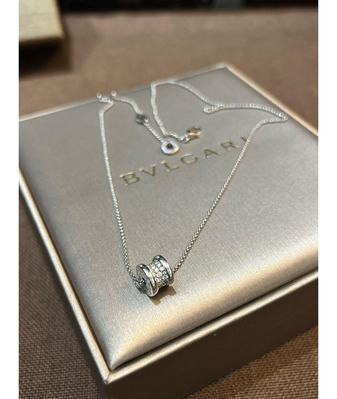 BVLGARI Серебряное колье из белого золота, фото 5