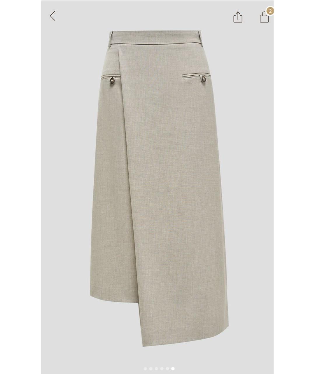 12 STOREEZ Бежевая полиэстеровая юбка миди, фото 9