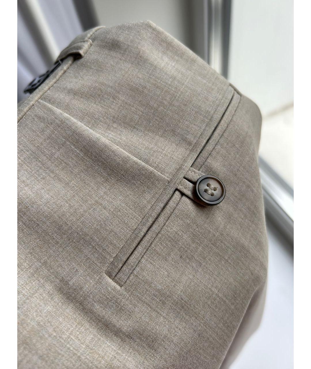 12 STOREEZ Бежевая полиэстеровая юбка миди, фото 5