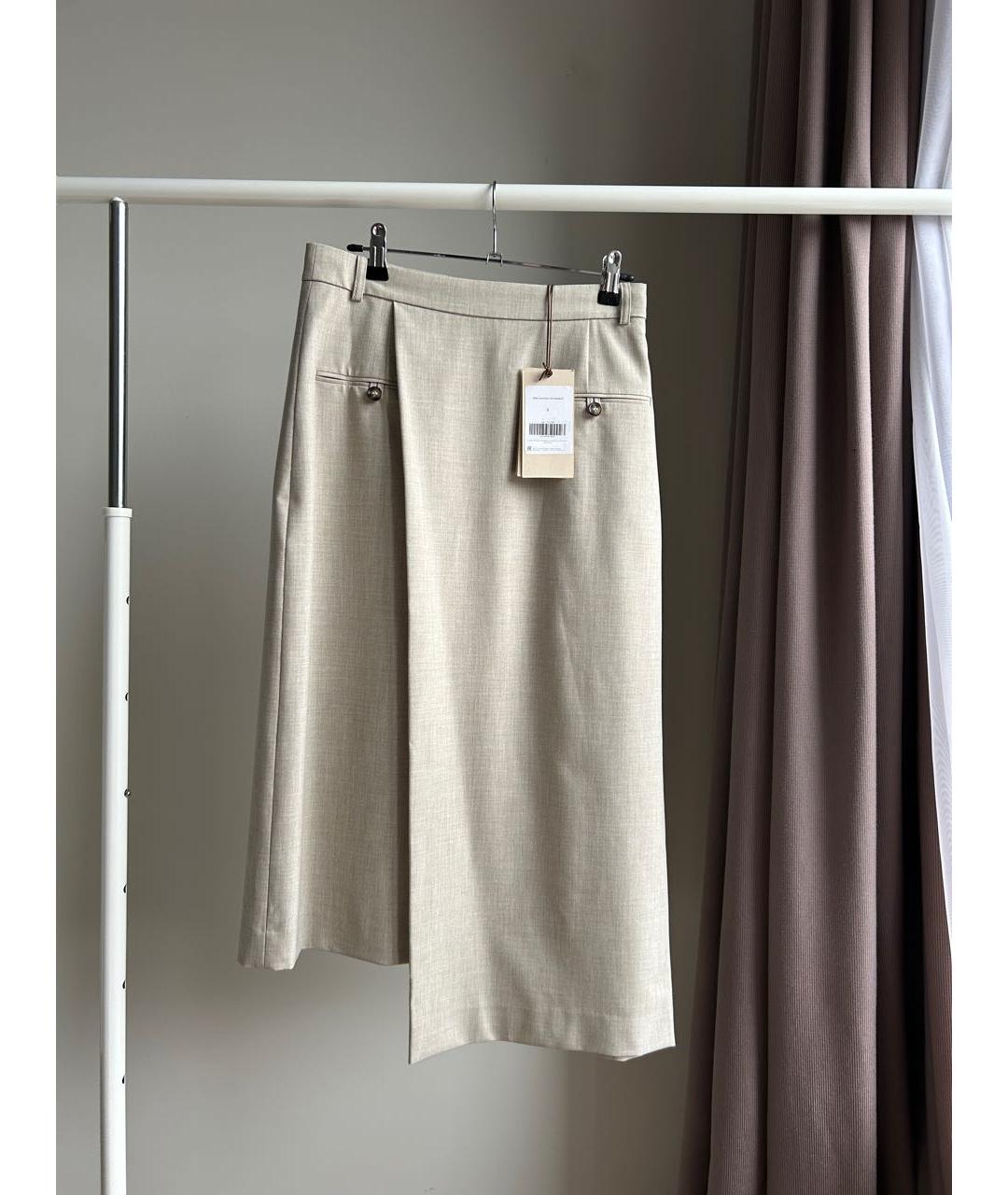 12 STOREEZ Бежевая полиэстеровая юбка миди, фото 2