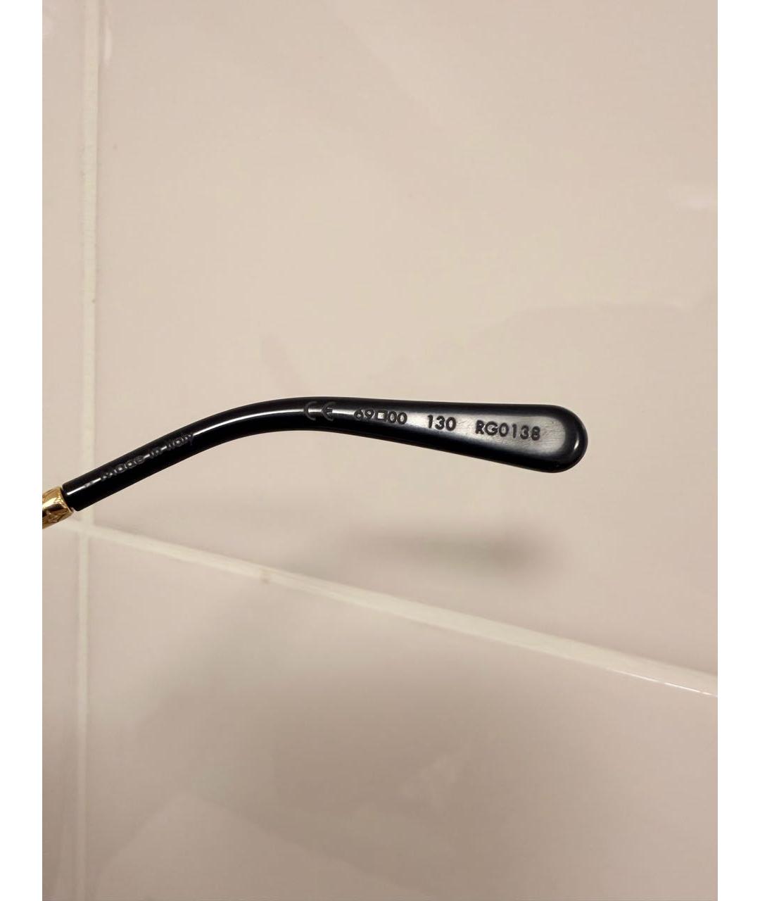 LOUIS VUITTON Коричневые металлические солнцезащитные очки, фото 5