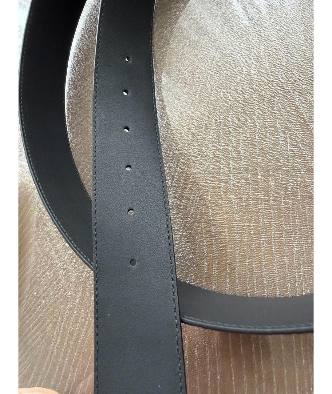 GUCCI Черный кожаный ремень, фото 5