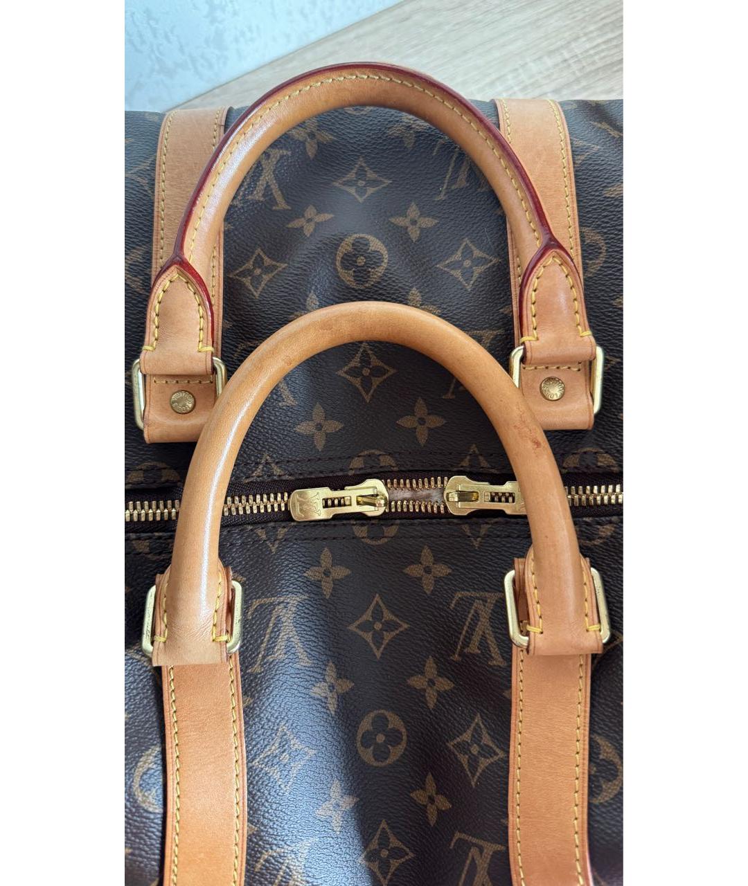 LOUIS VUITTON Коричневая дорожная/спортивная сумка, фото 8