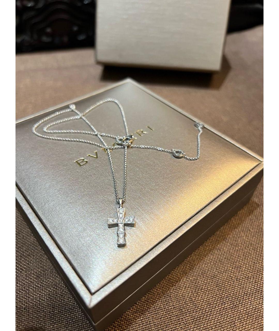 BVLGARI Серебряное колье из белого золота, фото 4