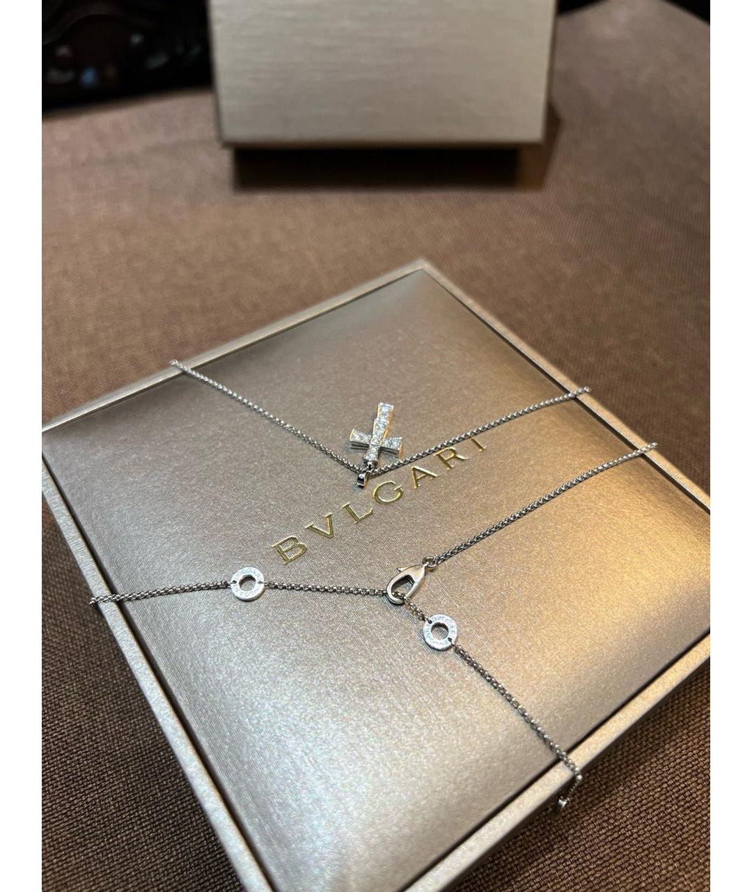 BVLGARI Серебряное колье из белого золота, фото 5