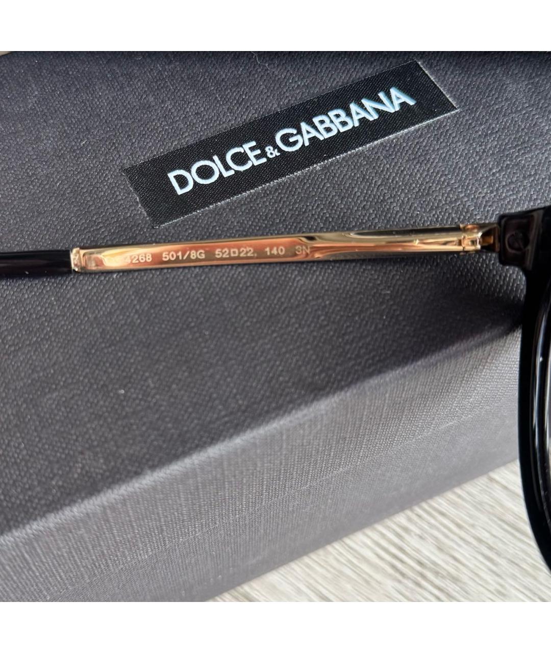 DOLCE&GABBANA Черные пластиковые солнцезащитные очки, фото 7