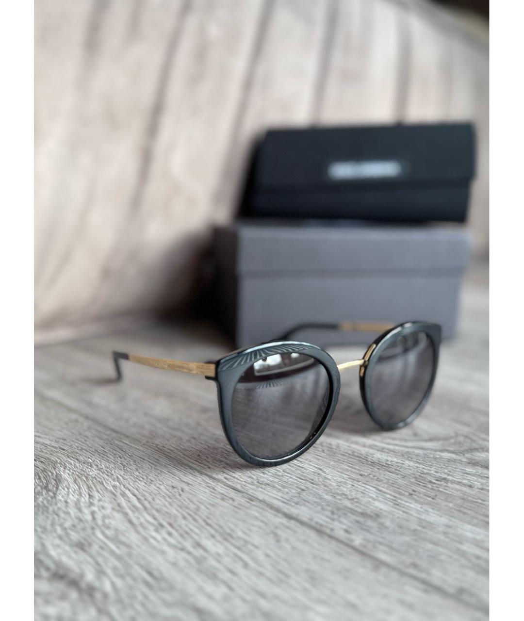 DOLCE&GABBANA Черные пластиковые солнцезащитные очки, фото 4