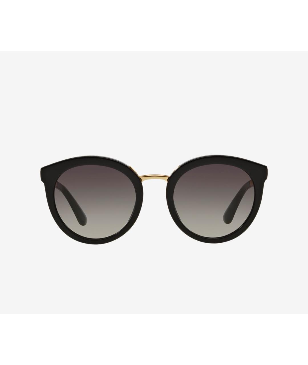 DOLCE&GABBANA Черные пластиковые солнцезащитные очки, фото 2