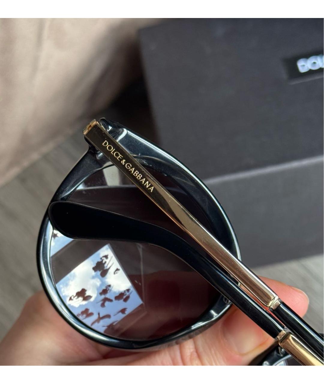 DOLCE&GABBANA Черные пластиковые солнцезащитные очки, фото 6