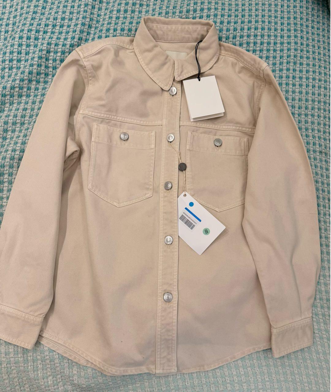 ISABEL MARANT ETOILE Бежевая хлопковая рубашка, фото 3