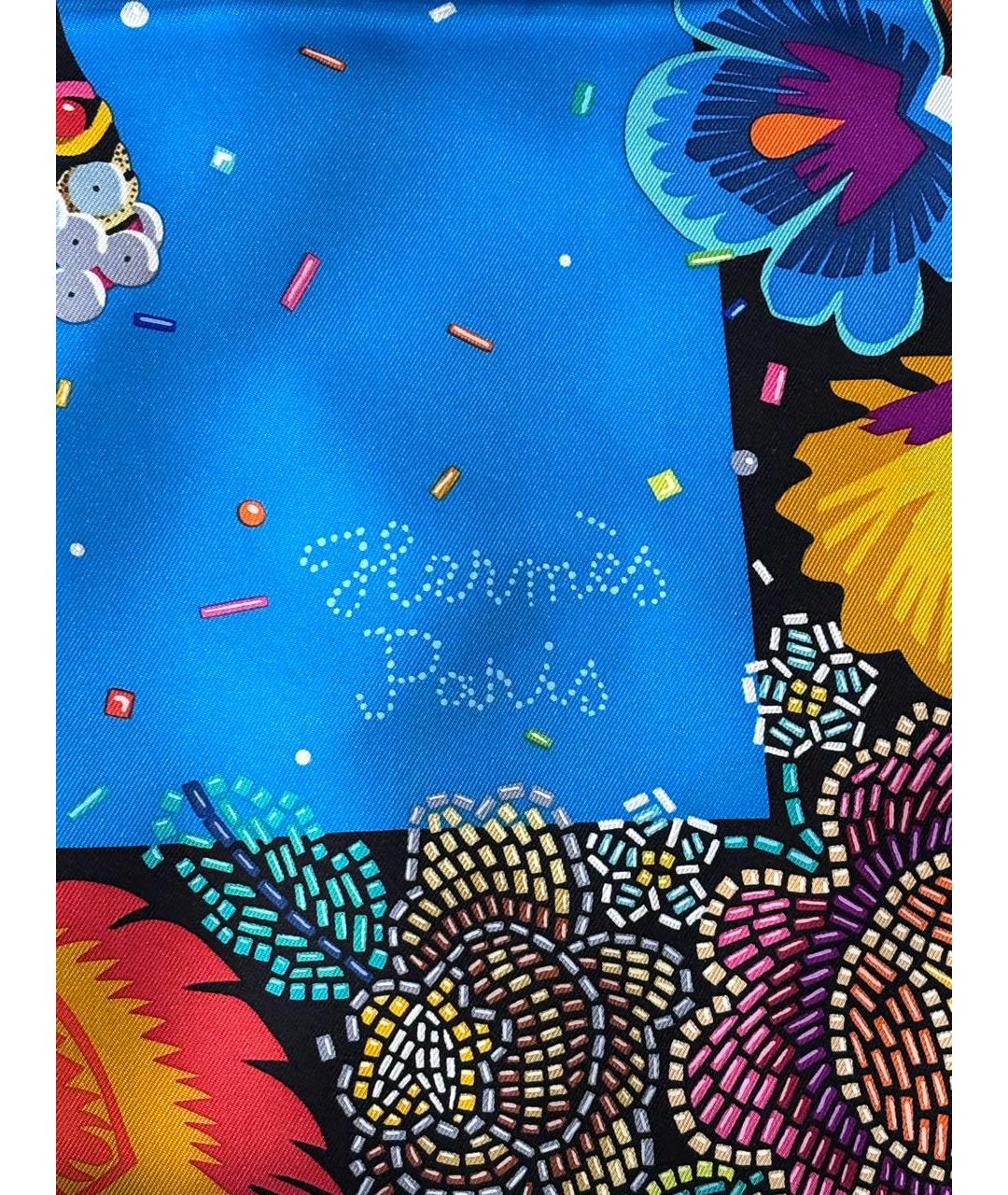 HERMES Мульти шелковый платок, фото 7