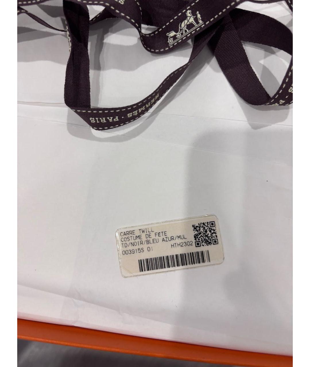 HERMES Мульти шелковый платок, фото 6