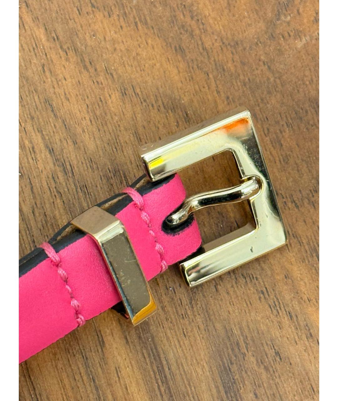 VALENTINO Розовый кожаный ремень, фото 3