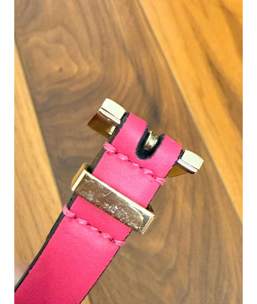 VALENTINO Розовый кожаный ремень, фото 4