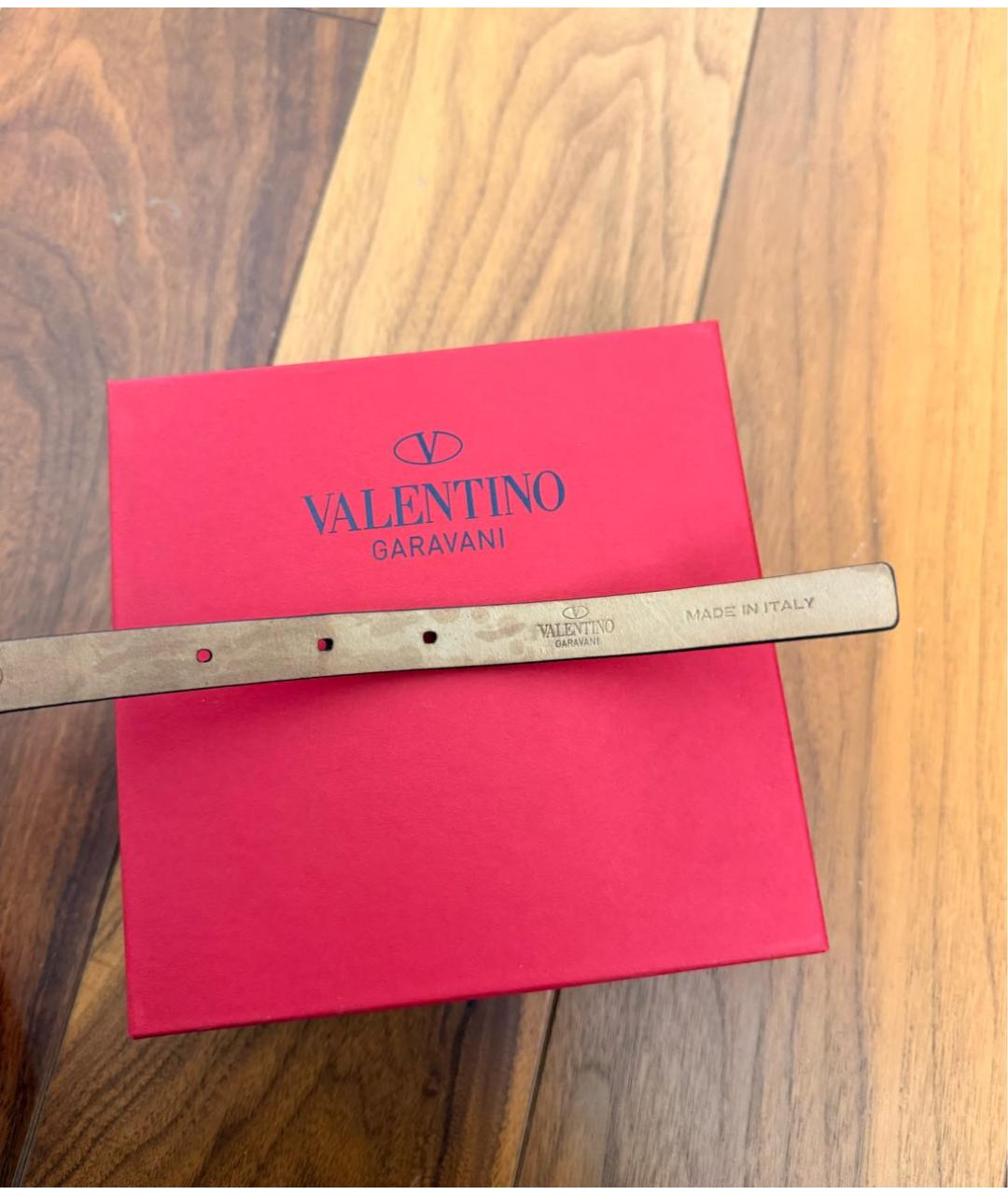 VALENTINO Розовый кожаный ремень, фото 5