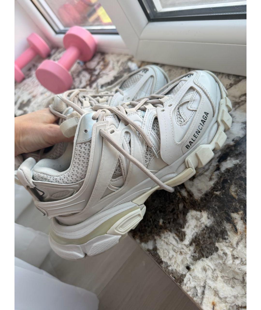 BALENCIAGA Бежевые текстильные кроссовки, фото 5