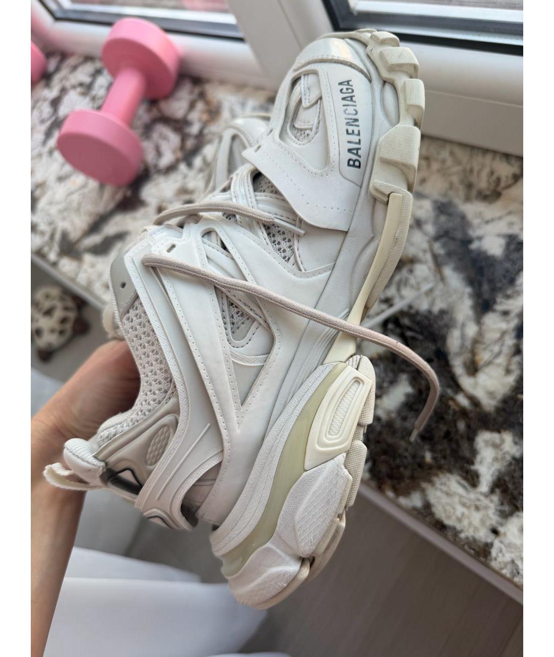 BALENCIAGA Бежевые текстильные кроссовки, фото 3