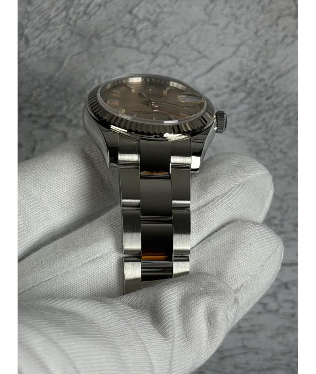 ROLEX Розовые часы из белого золота, фото 6