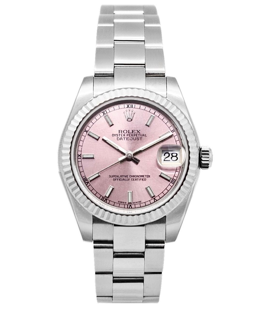 ROLEX Розовые часы из белого золота, фото 1