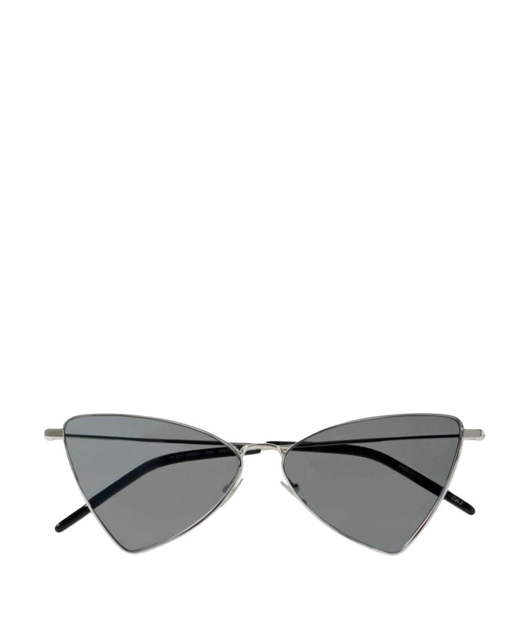 SAINT LAURENT Серебряные металлические солнцезащитные очки, фото 1
