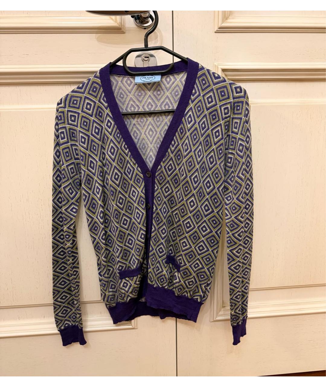 PRADA Мульти шерстяной кардиган, фото 9