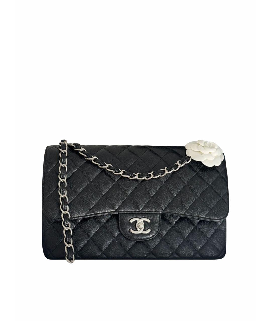 CHANEL Черная кожаная сумка через плечо, фото 1