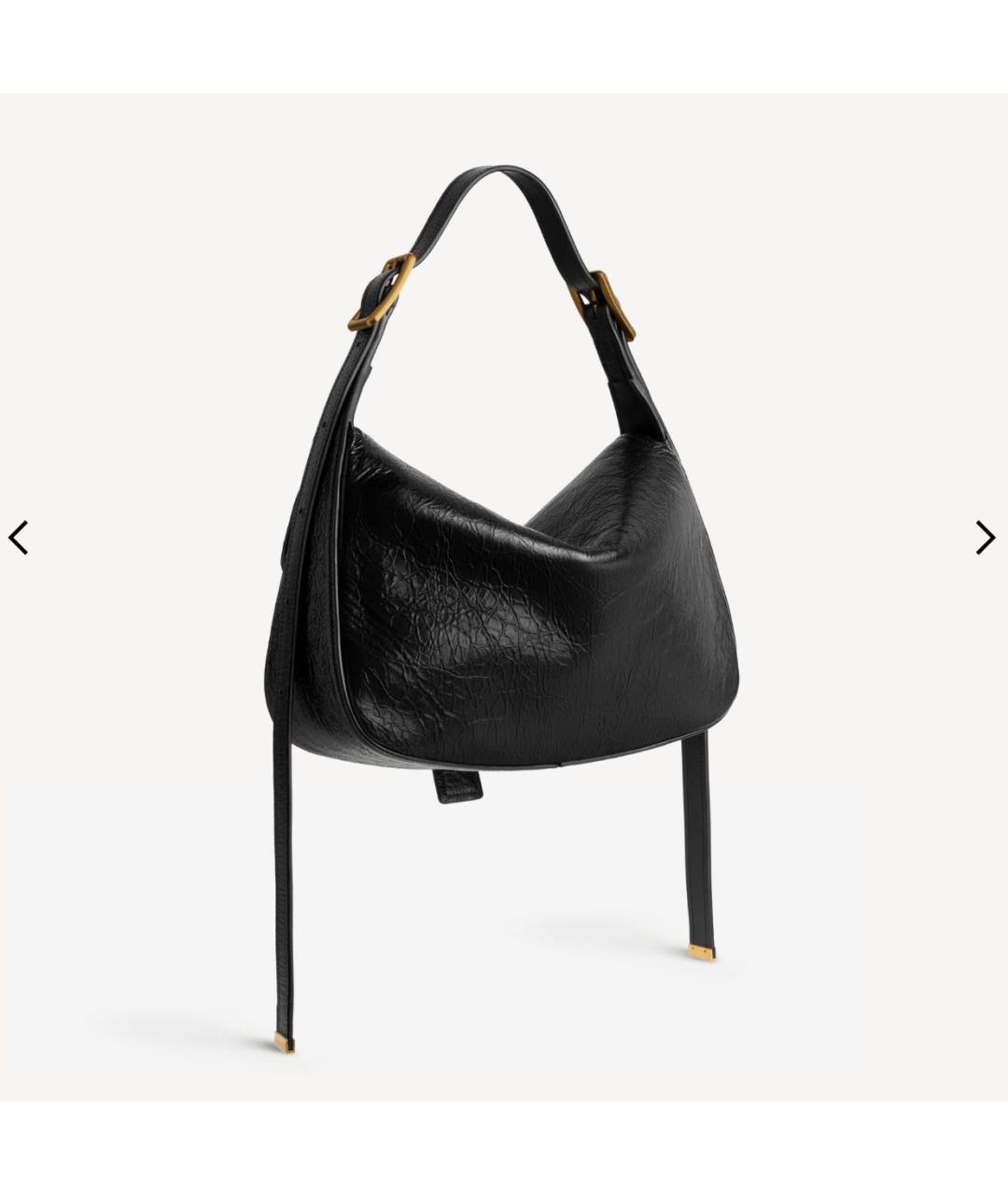 BALENCIAGA Черная кожаная сумка тоут, фото 2