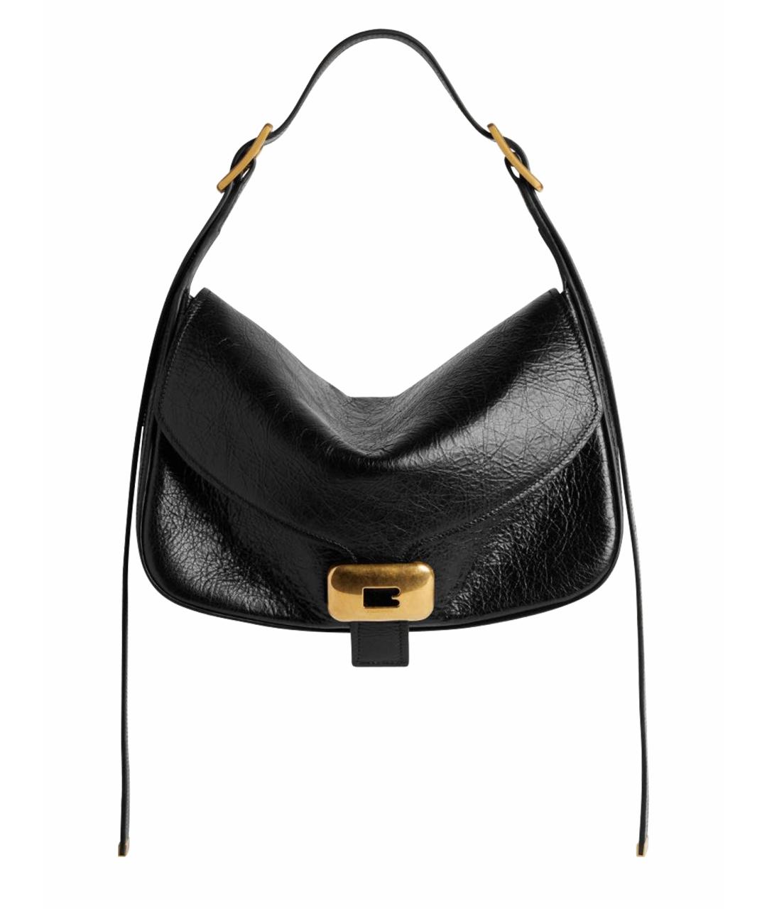 BALENCIAGA Черная кожаная сумка тоут, фото 1