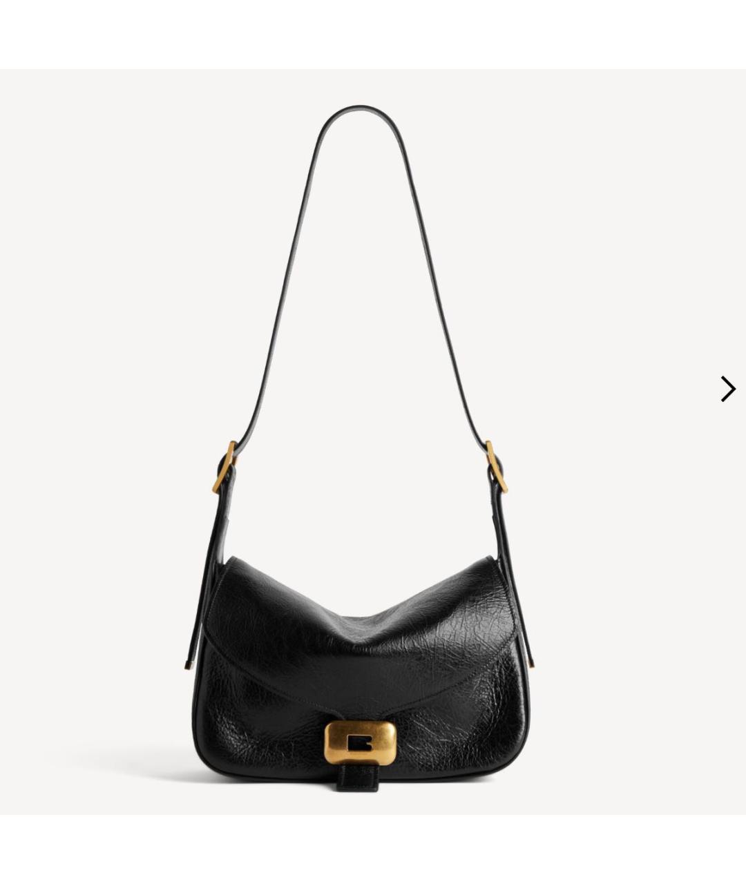 BALENCIAGA Черная кожаная сумка тоут, фото 3