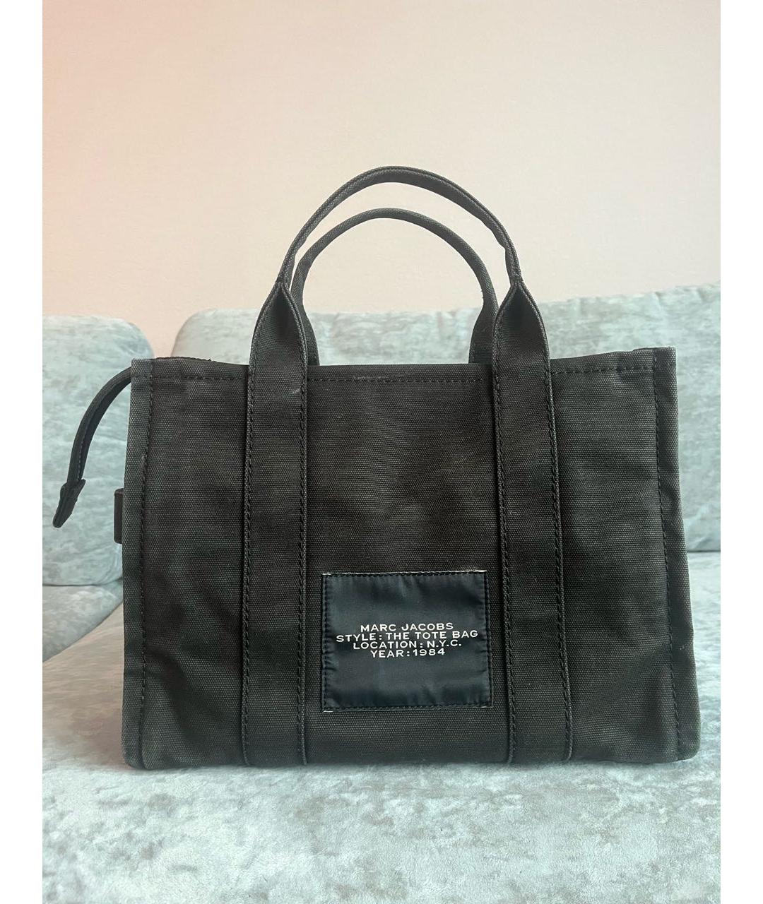 MARC JACOBS Черная хлопковая сумка тоут, фото 3