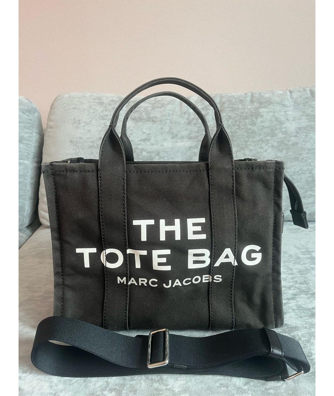 MARC JACOBS Черная хлопковая сумка тоут, фото 6