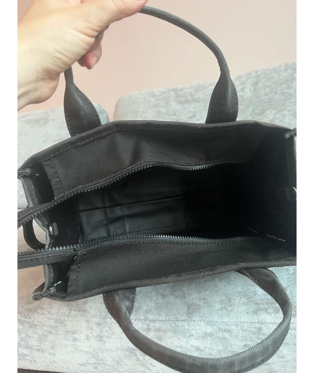 MARC JACOBS Черная хлопковая сумка тоут, фото 4